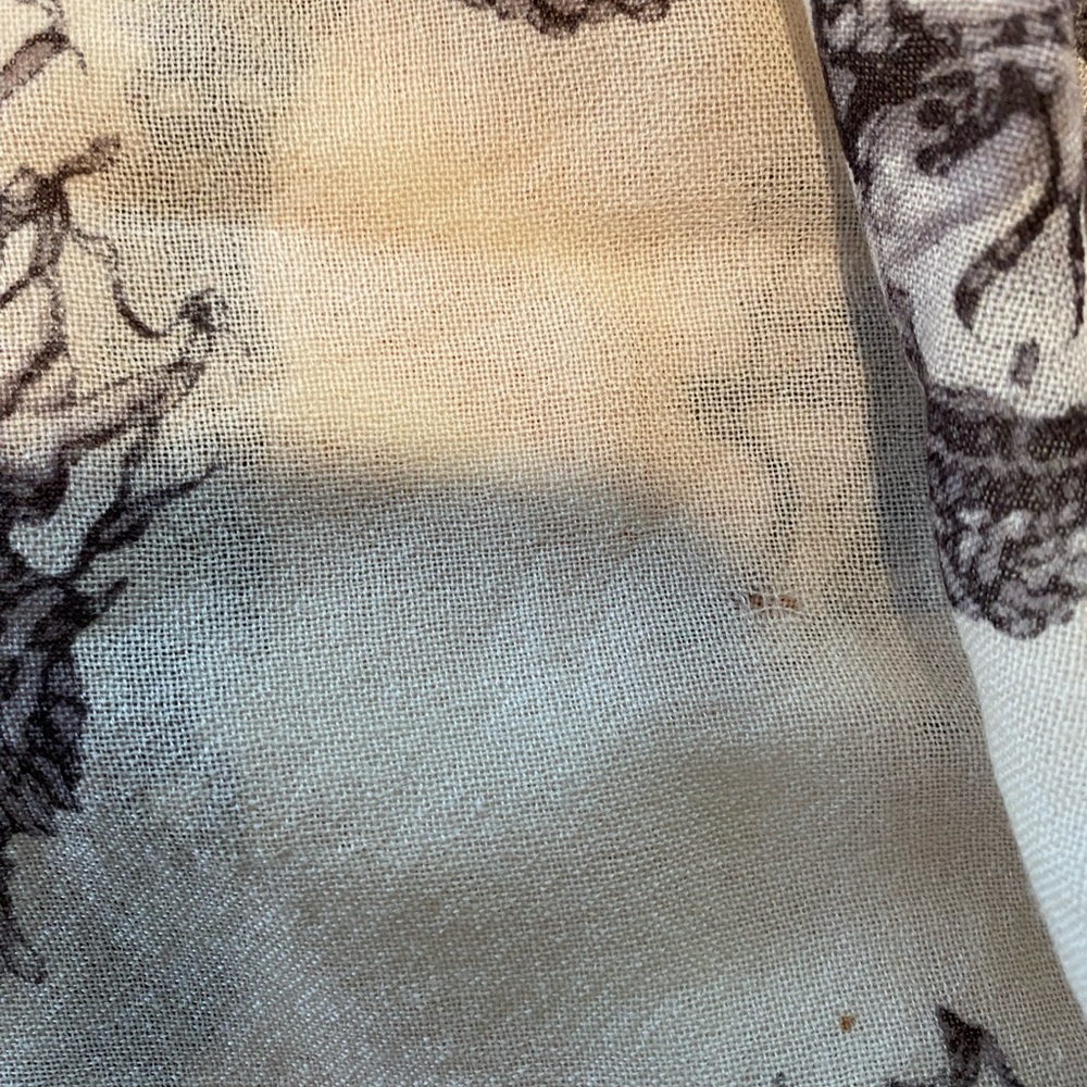 Alexander McQueen large skull & birds blanket scarf - Picture 6 of 6